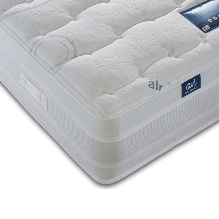 Dura Beds Air Plus Gel 1000 Pocket Foam Encapsulated Divan Bed Set