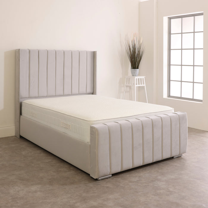 Dakota Upholstered Wingback Slatted Bed Frame