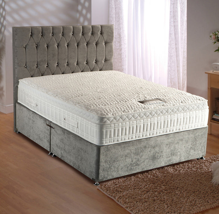 Dura Beds Silver Active 2800 Pocket Sprung Cushioned Top Divan Bed Set