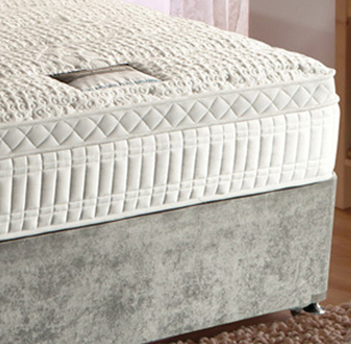 Dura Beds Silver Active 2800 Pocket Sprung Cushioned Top Divan Bed Set